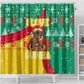 Guinea Christmas Shower Curtain Santa Chimpanzee Heart Hands and Snowflake - African Pride
