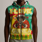 Guinea Christmas Sleeveless Zip Hoodie Santa Chimpanzee Heart Hands and Snowflake - African Pride