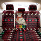 Guinea Christmas Back Car Seat Cover Festive Dove String Lights and Red Black Holiday - African Pride