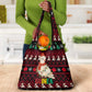 Guinea Christmas Grocery Bag Festive Dove String Lights and Red Black Holiday - African Pride