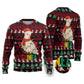 Guinea Christmas Ugly Christmas Sweater Festive Dove String Lights and Red Black Holiday - African Pride