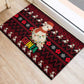 Guinea Christmas Rubber Doormat Festive Dove String Lights and Red Black Holiday - African Pride