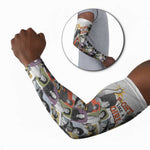 Black History Fight Like A Girl Arm Sleeves African Feminist Icons and Bold Retro Art Style - African Pride