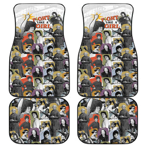 Black History Fight Like A Girl Car Mats African Feminist Icons and Bold Retro Art Style - African Pride