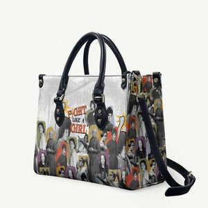 Black History Fight Like A Girl Leather Bag African Feminist Icons and Bold Retro Art Style - African Pride
