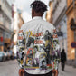 Black History Fight Like A Girl Long Sleeve Button Shirt African Feminist Icons and Bold Retro Art Style - African Pride