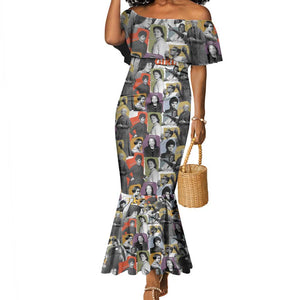 Black History Fight Like A Girl Mermaid Dress African Feminist Icons and Bold Retro Art Style - African Pride