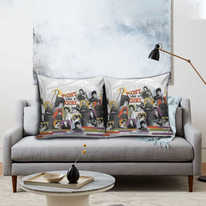 Black History Fight Like A Girl Pillow Cover African Feminist Icons and Bold Retro Art Style - African Pride