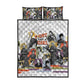 Black History Fight Like A Girl Quilt Bed Set African Feminist Icons and Bold Retro Art Style - African Pride