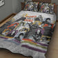 Black History Fight Like A Girl Quilt Bed Set African Feminist Icons and Bold Retro Art Style - African Pride