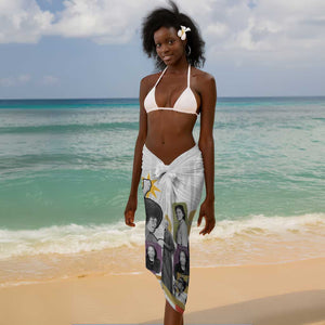 Black History Fight Like A Girl Sarong African Feminist Icons and Bold Retro Art Style - African Pride
