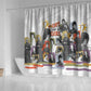 Black History Fight Like A Girl Shower Curtain African Feminist Icons and Bold Retro Art Style - African Pride