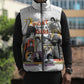 Black History Fight Like A Girl Sleeveless Puffer Jacket African Feminist Icons and Bold Retro Art Style - African Pride