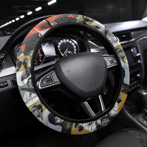 Black History Fight Like A Girl Steering Wheel Cover African Feminist Icons and Bold Retro Art Style - African Pride