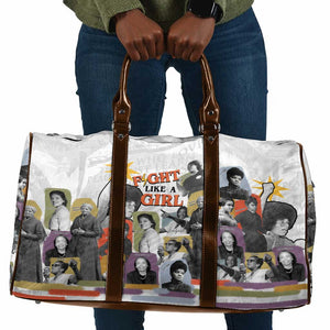 Black History Fight Like A Girl Travel Bag African Feminist Icons and Bold Retro Art Style - African Pride