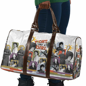 Black History Fight Like A Girl Travel Bag African Feminist Icons and Bold Retro Art Style - African Pride