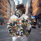 Black History Fight Like A Girl Zip Hoodie African Feminist Icons and Bold Retro Art Style - African Pride