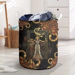 Serket Ancient Egyptian Laundry Basket with Canopic Jars and Scorpion Motif in Protection