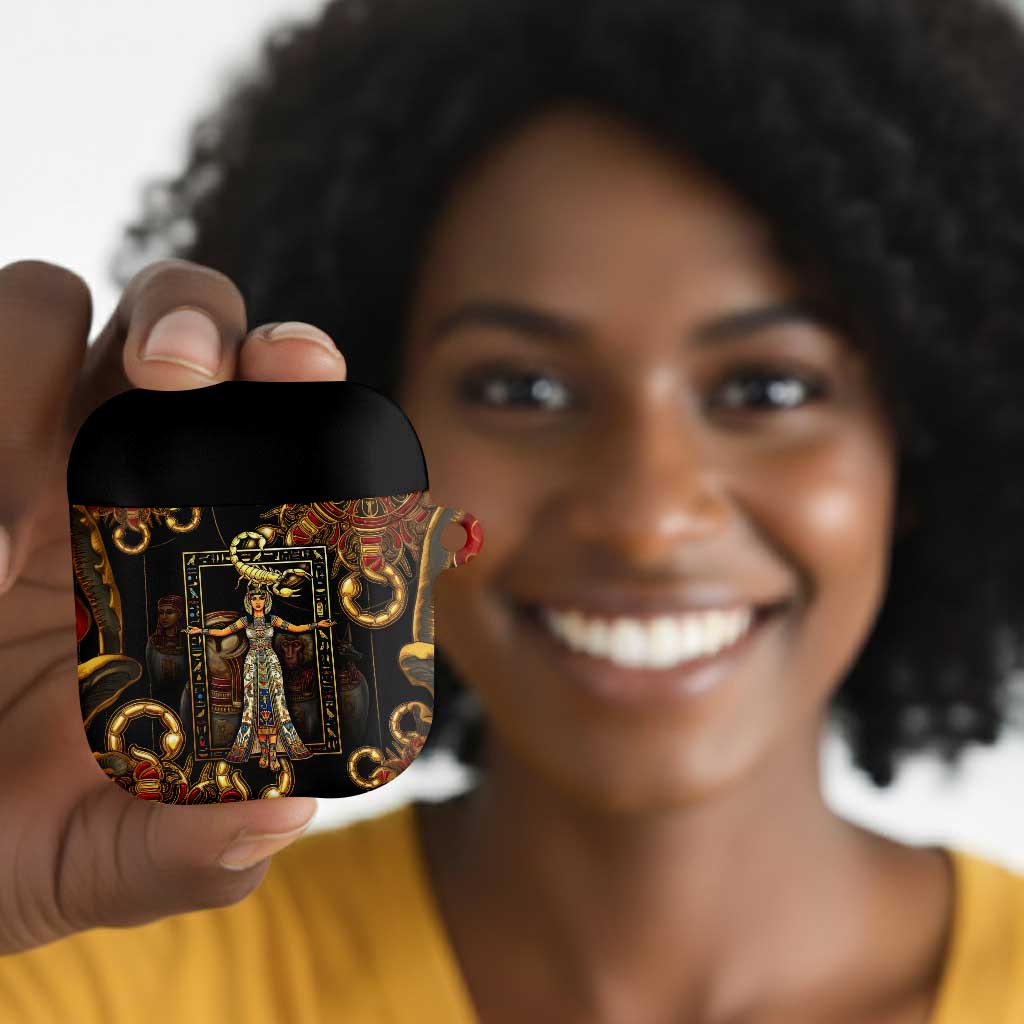 Serket Ancient Egyptian AirPods Case with Canopic Jars and Scorpion Motif in Protection