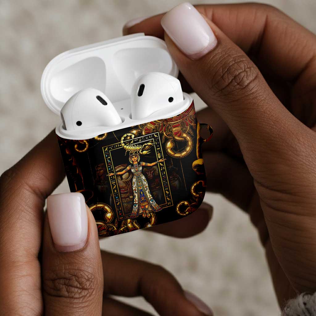 Serket Ancient Egyptian AirPods Case with Canopic Jars and Scorpion Motif in Protection