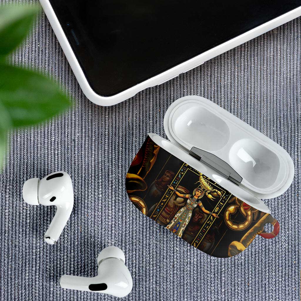 Serket Ancient Egyptian AirPods Case with Canopic Jars and Scorpion Motif in Protection