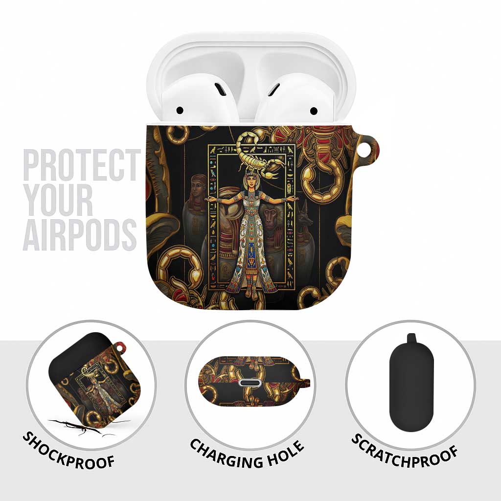 Serket Ancient Egyptian AirPods Case with Canopic Jars and Scorpion Motif in Protection