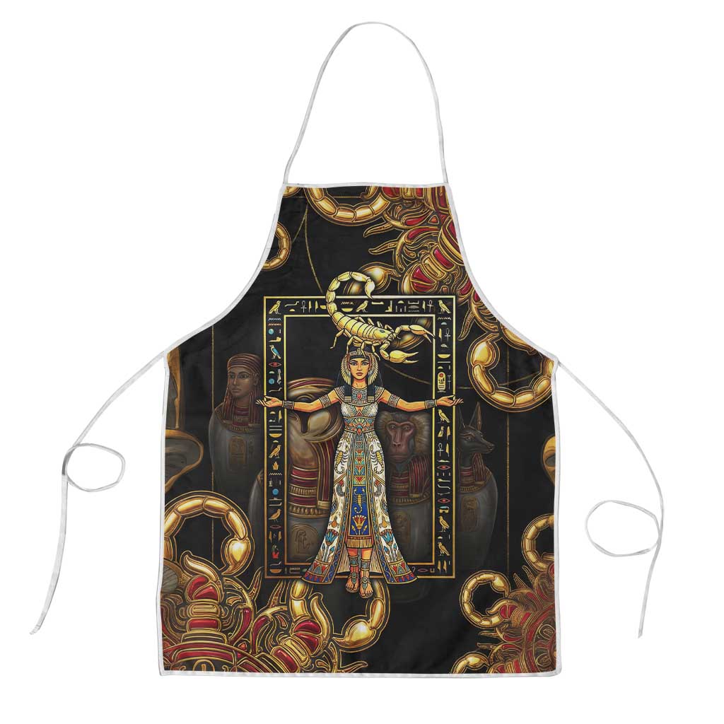 Serket Ancient Egyptian Apron with Canopic Jars and Scorpion Motif in Protection