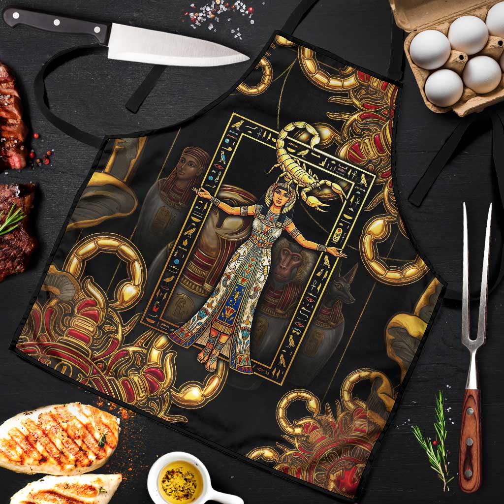 Serket Ancient Egyptian Apron with Canopic Jars and Scorpion Motif in Protection