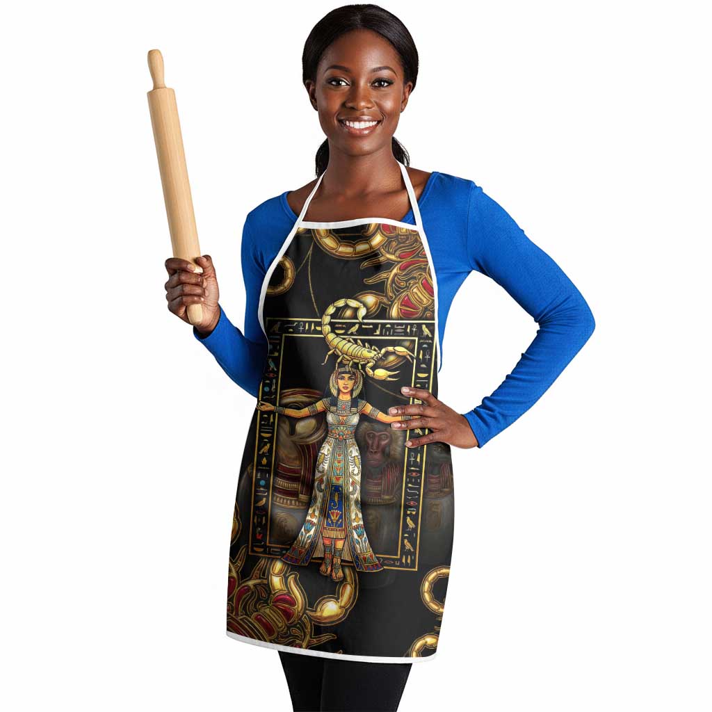 Serket Ancient Egyptian Apron with Canopic Jars and Scorpion Motif in Protection