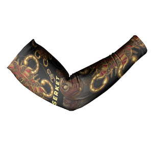 Serket Ancient Egyptian Arm Sleeves with Canopic Jars and Scorpion Motif in Protection