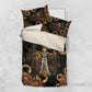 Serket Ancient Egyptian Bedding Set with Canopic Jars and Scorpion Motif in Protection