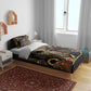 Serket Ancient Egyptian Bedding Set with Canopic Jars and Scorpion Motif in Protection