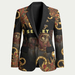 Serket Ancient Egyptian Blazer with Canopic Jars and Scorpion Motif in Protection