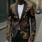 Serket Ancient Egyptian Blazer with Canopic Jars and Scorpion Motif in Protection