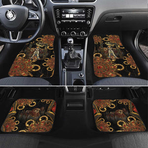 Serket Ancient Egyptian Car Mats with Canopic Jars and Scorpion Motif in Protection
