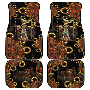 Serket Ancient Egyptian Car Mats with Canopic Jars and Scorpion Motif in Protection