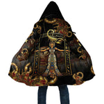 Serket Ancient Egyptian Cloak with Canopic Jars and Scorpion Motif in Protection