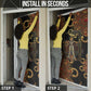 Serket Ancient Egyptian Door Cover with Canopic Jars and Scorpion Motif in Protection