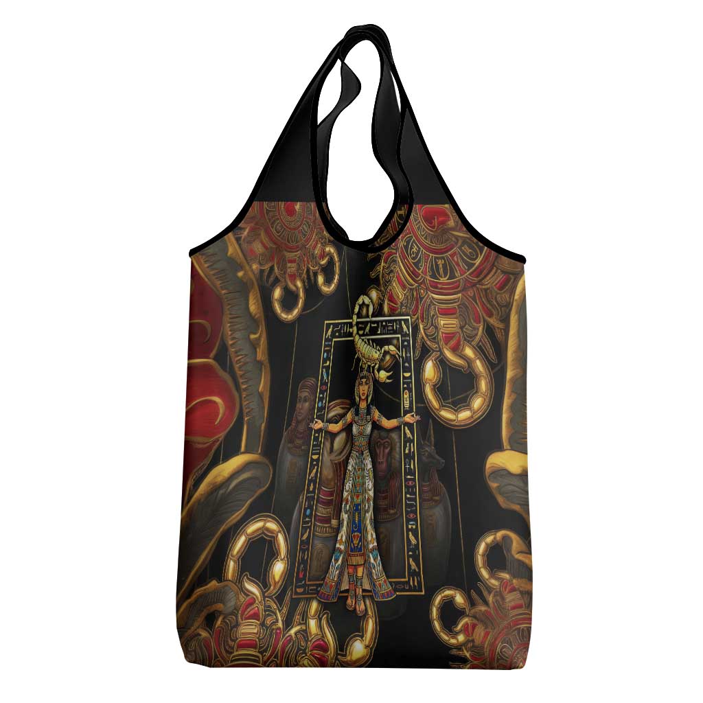 Serket Ancient Egyptian Grocery Bag with Canopic Jars and Scorpion Motif in Protection