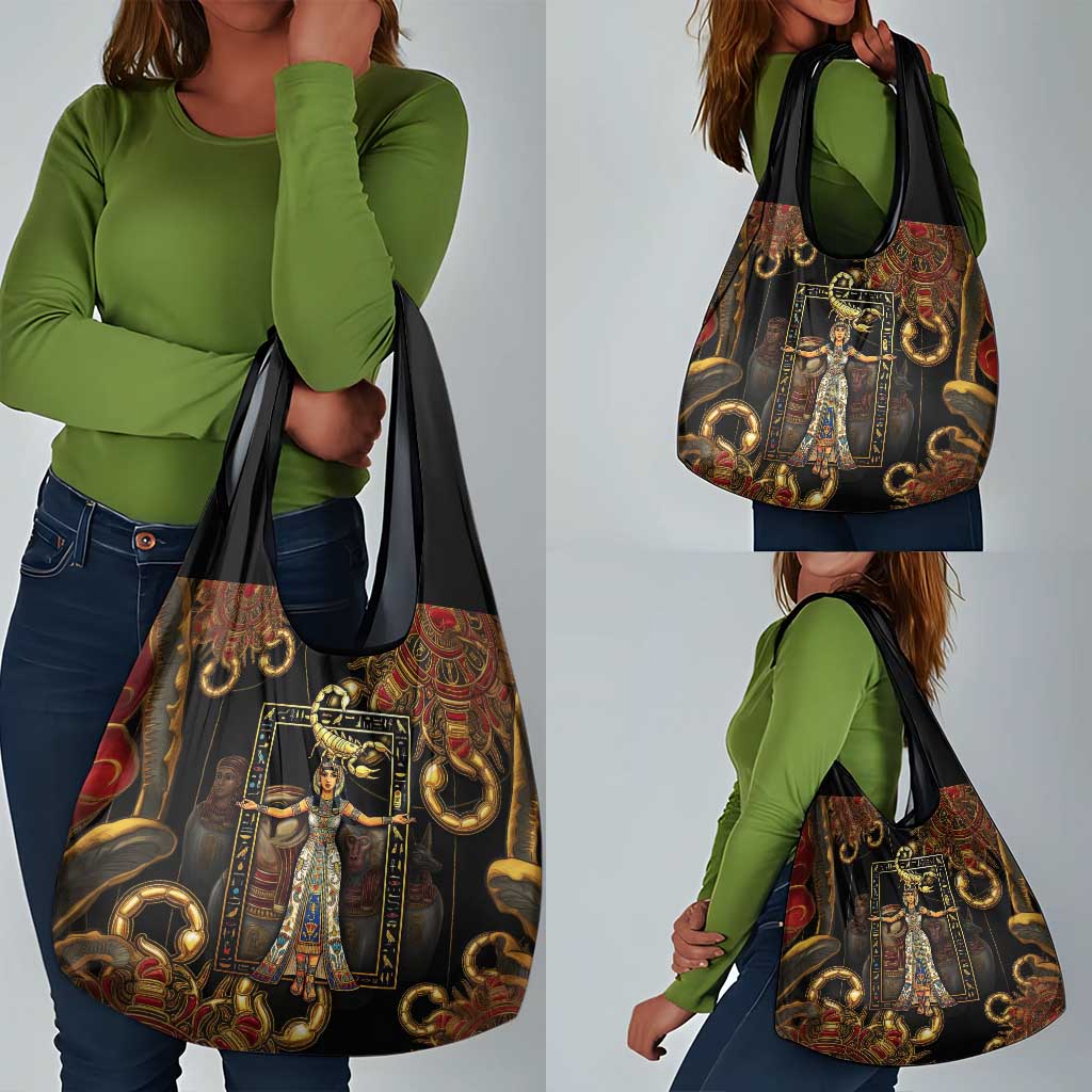 Serket Ancient Egyptian Grocery Bag with Canopic Jars and Scorpion Motif in Protection