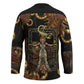 Serket Ancient Egyptian Hockey Jersey with Canopic Jars and Scorpion Motif in Protection