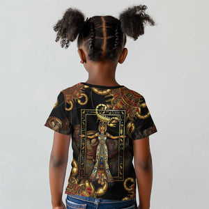 Serket Ancient Egyptian Kid T shirt with Canopic Jars and Scorpion Motif in Protection