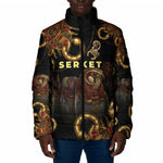 Serket Ancient Egyptian Padded Jacket with Canopic Jars and Scorpion Motif in Protection