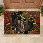 Serket Ancient Egyptian Rubber Doormat with Canopic Jars and Scorpion Motif in Protection
