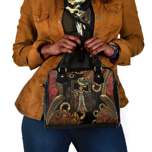 Serket Ancient Egyptian Shoulder Handbag with Canopic Jars and Scorpion Motif in Protection