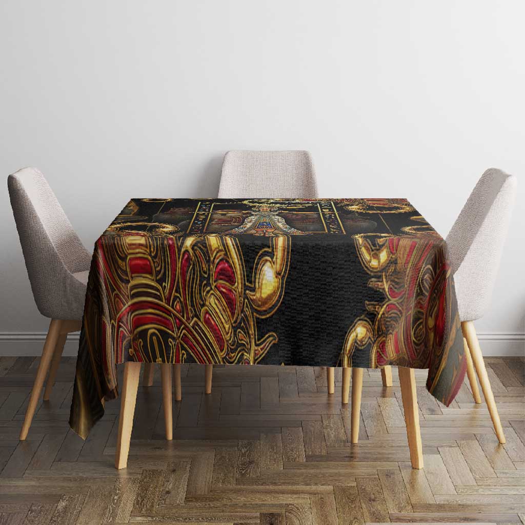 Serket Ancient Egyptian Tablecloth with Canopic Jars and Scorpion Motif in Protection
