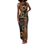 Serket Ancient Egyptian Tank Maxi Dress with Canopic Jars and Scorpion Motif in Protection