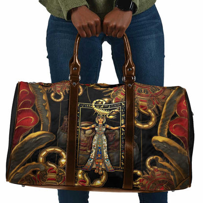 Serket Ancient Egyptian Travel Bag with Canopic Jars and Scorpion Motif in Protection