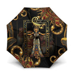 Serket Ancient Egyptian Umbrella with Canopic Jars and Scorpion Motif in Protection