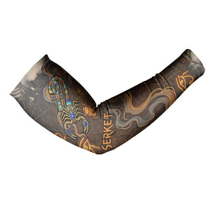 Serket Egyptian Arm Sleeves Jeweled Scorpion and Cobweb Motif in Mystical Egyptian